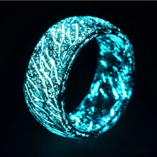 Resin Ring Color Change, Cool Glowing Luminous Crackle, Hand-Made